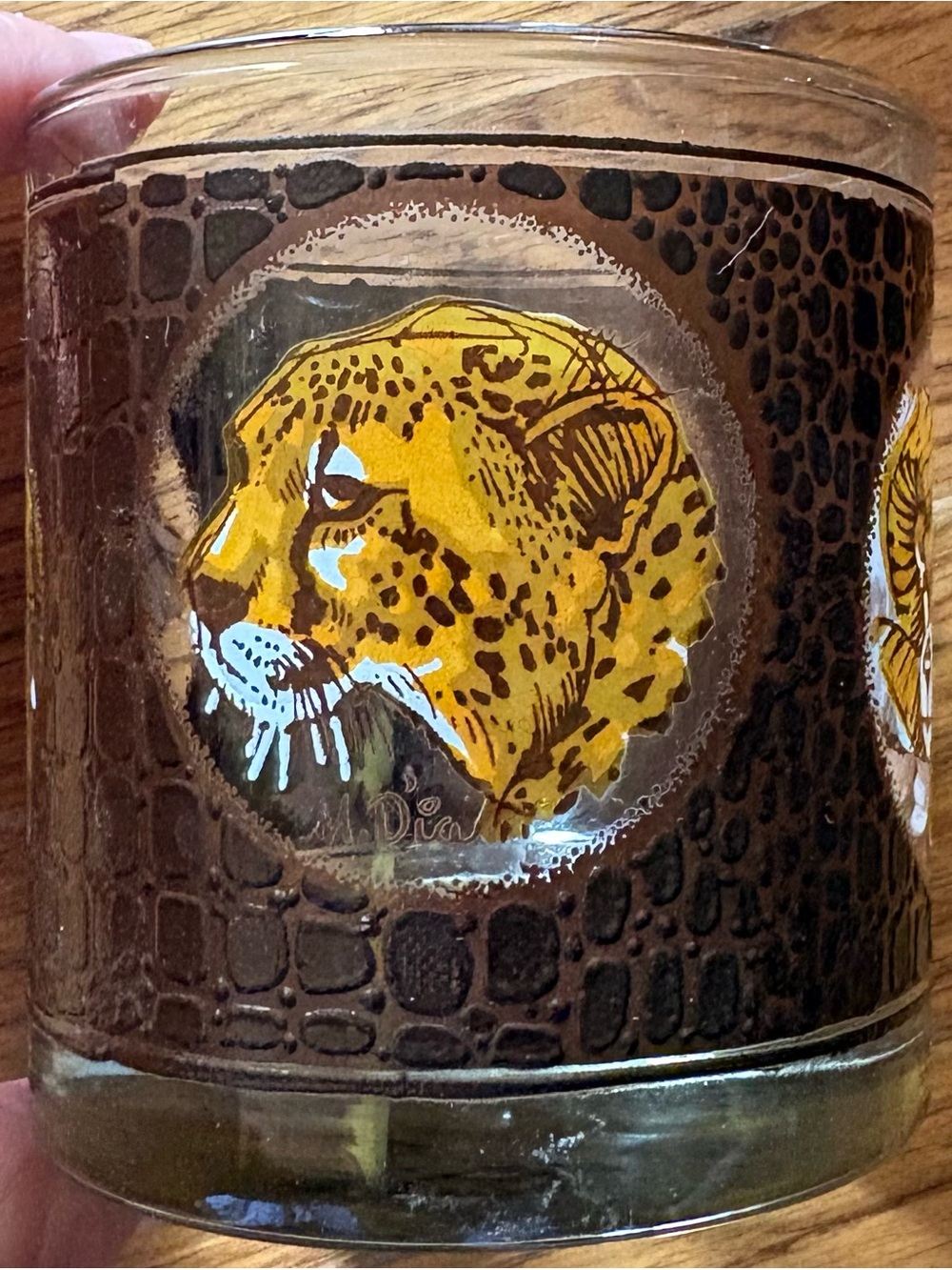 Libbey’s Mid-Century Modern "African Safari" lowball/tumbler glasses, 1960’s - Picture 4 of 7
